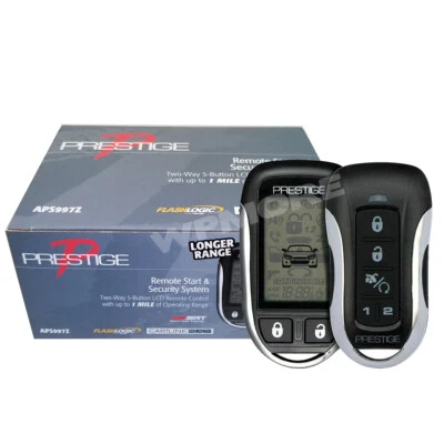 PRESTIGE APS997Z 2-Way 1-Mile LCD Remote Start and Security System Flashlogic - Image 1 of 3