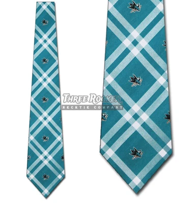 Sharks Tie San Jose Sharks Neckties Officially Licensed Mens Neck Ties NWT - Image 1 of 3