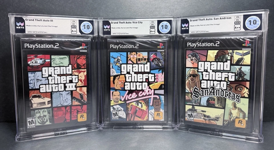 Grand Theft Auto GTA Trilogy ¡Juego completo! PS2 Playstation 2 WATA Grado 10/A++ Foto 1 de 4