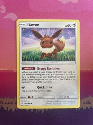 Pokemon Card Eevee Sun & Moon Common 101/149 Near Mint - Image 1 of 2