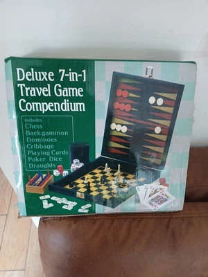 Deluxe 7-in-1 Travel Game Compendium Complete New  - Image 1 of 3