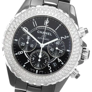 CHANEL J12 Chronograph double diamond bezel Automatic Men's Watch_902281 - Picture 1 of 6