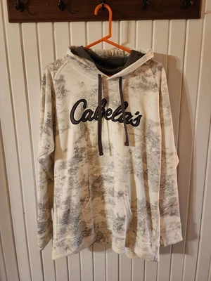 Cabela's Camouflage Hoodie Women's XXL White Gray Camo Sweatshirt Unworn - Image 1 of 4