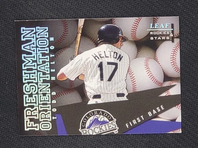 1998 Leaf Rookies & Stars Freshman Orientation /5000 Todd Helton #1 HOF - Image 1 of 2