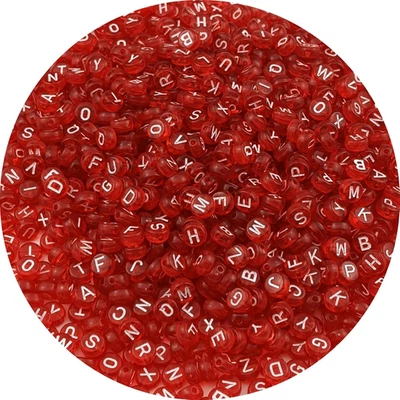 1000 Piezas Cuentas Letras Redondas 4X7Mm Acrílico Alfabeto Cuentas Espaciadoras para Joyería Foto 1 de 4