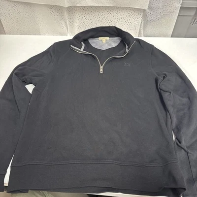 Suéter Pullover Burberry Brit Negro Cremallera Cuarto Informal Sudadera Talla Grande Foto 1 de 4