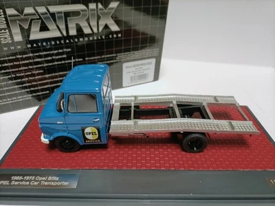 Matrix 1:43 Scale Opel Blitz Opel Service car Transporter 1965-1975 car model - Image 1 of 4