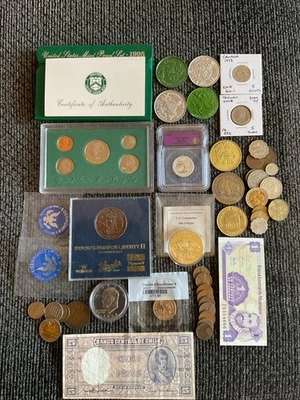 Collectible Junk Drawer Coin Lot 1995S MINT PROOF,1/12 OZ.AG.SLAB,BILL OF RIGHTS - Image 1 of 4