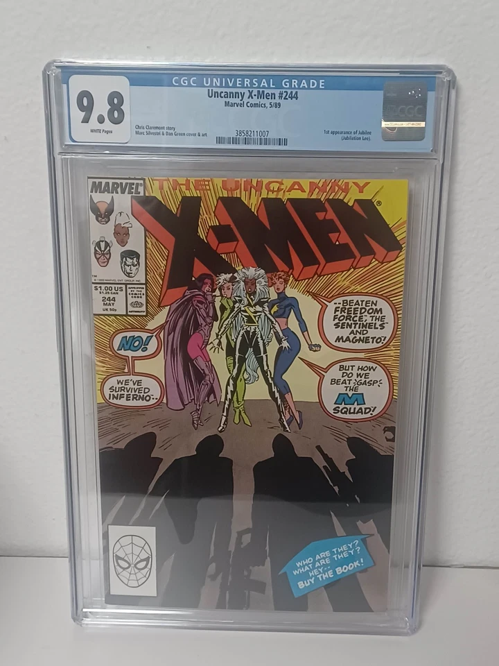 UNCANNY X-MEN #244 (Marvel Comics, 1989) CGC Graded 9.8  ~WHITE Pages - Image 1 of 1