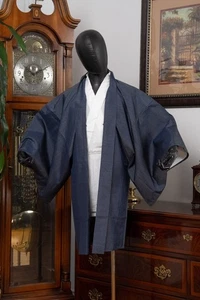 CHAQUETA HAORI JAPONESA VAINILLA PARA HOMBRE KIMONO AUTÉNTICA JAPÓN GENUINA VINTAGE - Imagen 1 de 9