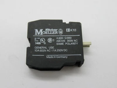 Klockner-Moeller EK10 Contact Block 10 Amp 600 VAC USED - Image 1 of 4