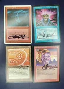 MTG BRAINSTORM and other CHRISTOPHER RUSH SIGNED (price for x4) - Picture 1 of 2