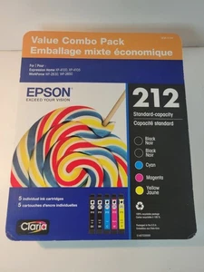 Epson 212 Tintenpatrone 5er Pack Schwarz Farbe Cyan Magenta Gelb Ablaufdatum 2/2024 - Bild 1 von 4