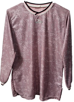 Camiseta de fútbol Score juvenil talla grande rosa claro manga larga YL Foto 1 de 4