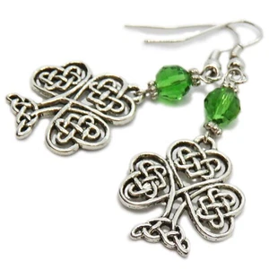 Hermosos pendientes de trébol con nudo celta de San Patricio de SoniaMcD - Imagen 1 de 17