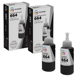Set di 2 inchiostri neri compatibili LD Epson 664 per ET 2500, 2550, 4500 e ET 16500 - Foto 1 di 7
