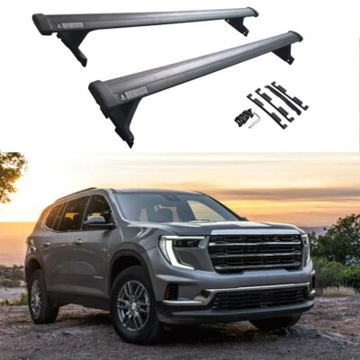 2pcs Black Crossbar Roof Rack Cross Bar for GMC Acadia 2024 2025 - Image 1 of 4