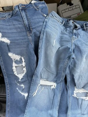 Hollister Jeans Women Size 32x33. Lot Of 2 Pairs. See Pics. 15L - Image 1 of 4