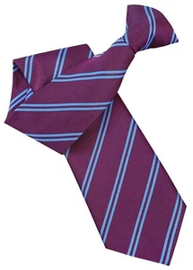 Club Clip On Tie West Ham United Football Colours Claret + Sky Blue - Picture 1 of 2
