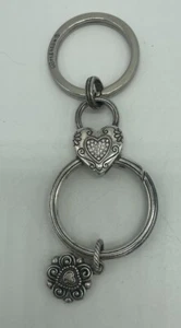 Brighton Key Chain Heart Reversible With Charm Enchante Fob 4.5" - Picture 1 of 3