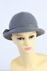 Vintage Peter Kupper KG 80s Fashion Womens Knit Lined Trilby Hat  Grey - HAT1097