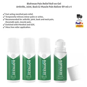 Gel enrollable para aliviar el dolor Biofreeze terapia de frío para dolor muscular y articular 4x89 ml - Imagen 1 de 10