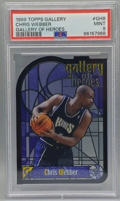 1999 TOPPS GALLERY GALLERY OF HEROES #GH8 CHRIS WEBBER PSA 9 Mint - Image 1 of 2