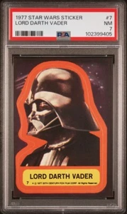 1977 STAR WARS STICKER #7 Lord Darth Vadar PSA 7 NM - Picture 1 of 3