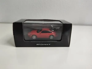 Porsche 911 Carrera 4 1:43 Scale Schuco Red (A1) - Picture 1 of 6