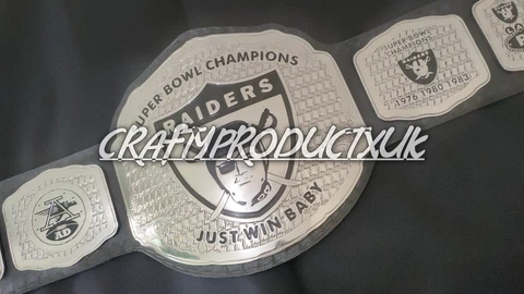 Las Vegas Oakland Raiders NFL Championship Belt Cover