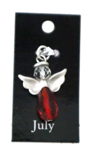 D4 red JULY Birthstone Angel bead pendant charm Ganz - Picture 1 of 3