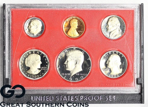 1980-S United States Mint Proof Set ** Mint Packaging + OGP Cover