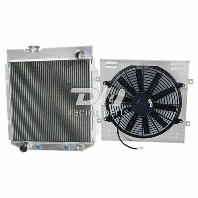 Radiador de 4 filas + cubierta + ventilador para Mercury Comet Ford Falcon/Mustang V8 1960-1966 intercambiable Foto 1 de 4