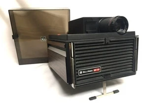 BELL & HOWELL AF70 CUBE Slide Projector Auto Focus Lumina 35mm Works Black MCM - Picture 1 of 20