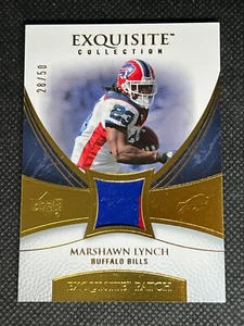 Patch 2 colori Marshawn Lynch 2007 Exquisite Collection Rookie 28/50 #EP-ML - Foto 1 di 2