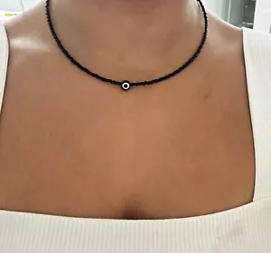 Perlenkette Schwarz Nazar Auge Sommerkette - Bild 1 von 2