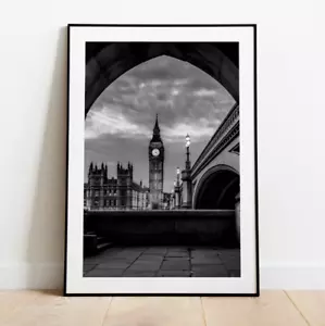 Big Ben in London - Fine Art Wall Print - Home Decor UK Poster Art A4 - A0 - Picture 1 of 6