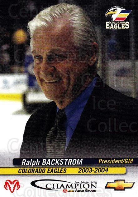 2003-04 Colorado Eagles #22 Ralph Backstrom - Image 1 of 1