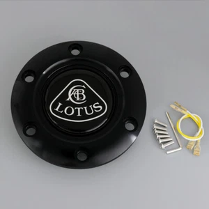 black LOTUS Horn Button Black For MOMO OMP NRG SPARCO VERTEX Steering Wheels - Picture 1 of 5