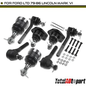 8Pcs Tie Rod End & Ball Joint for Ford Country Squire Lincoln Mercury Front Side - Picture 1 of 8