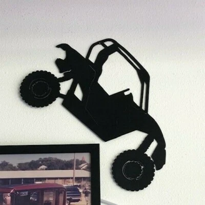 Letrero de silueta de metal de 12" para ATV todo terreno lado a lado corte de plasma arte de letrero Foto 1 de 2