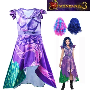 Girls Descendants 3 Audrey Mal Costume Fancy Dress Up Party Cosplay Kids Outfit - Picture 1 of 10