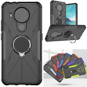 Pour Nokia 3.4 Étui,Slim Magnétique Bague Armure Dur Anti-chocs Pied Étui - Photo 1 sur 16