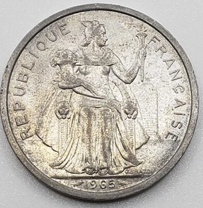 ◇MintSF◇ 5 Francs, French Polynesia, Circ. Choice Ex. Fine (EF+), Without IEOM - Picture 1 of 9