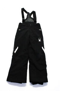Spyder Childrens Juniors Unisex Overall Mesh Snow Suit Pants Black White Size 10