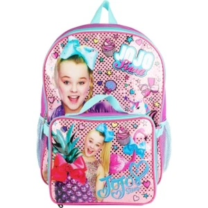 JoJo Siwa Girls School Backpack Lunch Box Combo SET Book Bag Children Bow Star - Picture 1 of 4