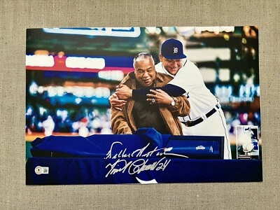 Foto Beckett Detroit Tigers Miguel Cabrera & Willie Horton dupla assinatura 12x18 - Imagem 1 de 3