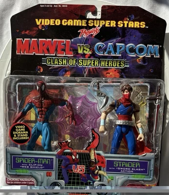 Toybiz 1999 年漫威 vs Capcom 蜘蛛侠 vs Strider 动作玩偶 (22X) — 第 1/4 张图片