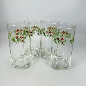 Gibson Design Weihnachten Charm Glaswaren Becher Winterberry 12oz 4er Set - Bild 1 von 8