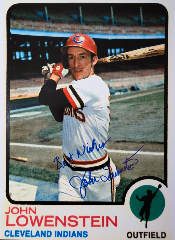 Fotografía 8x10 firmada/autografiada por John Lowenstein (indios de Cleveland) Foto 1 de 1